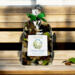 Cotton Fields potpourri bag on a wooden garden bench. Natural, refreshing home fragrance for outdoor or indoor ambiance.